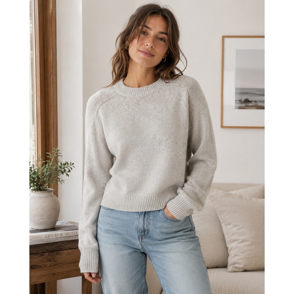 Philosophy Republic Clothing Sweater Womens L Gray Raglan quiet-luxury granola